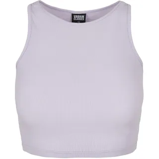 URBAN CLASSICS Cropped Rib Top Lila 5XL