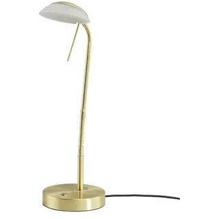 Fischer-Honsel LED-Tischleuchte, 1-flammig, messing matt , gold , Maße (cm): B: 16 H: 60