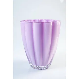INNA-Glas Tischvase Kleine Glasvase - Tischvase BEA, lila, 17cm, Ø 14cm - Blumenvase lila