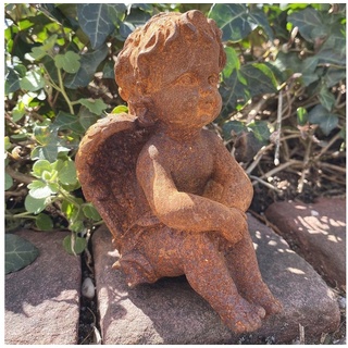 Aubaho Gartenfigur »Skulptur Engel Engelsfigur Figur Dekoration Eisen Rost Antik-Stil 11cm«