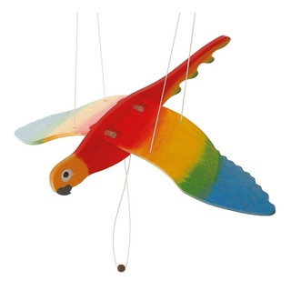OSTHEIMER 5520098 Mobile Papagei aus Holz Spannweite 50cm Kinderzimmer Dekoration