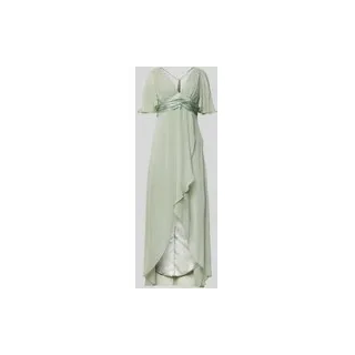 Abendkleid mit V-Ausschnitt, Lind Melange, 32