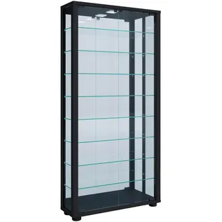 VCM Vitrine Lumo 59 x 18 x 114,8 cm Schwarz