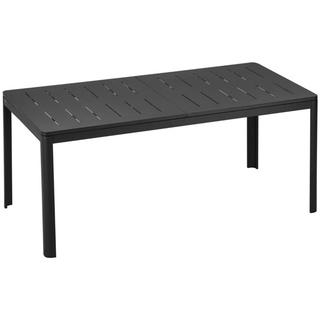 Rootz Gartentisch – Ausziehbarer Gartentisch – Tisch – für 6–8 Personen – Aluminium – Schwarz – 90 x 75 x 180–240 cm