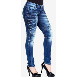 Cipo & Baxx Bequeme Jeans im Biker-Stil in Slim Fit blau 30