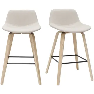 miliboo Barhocker skandinavisches Design 65 cm Beige