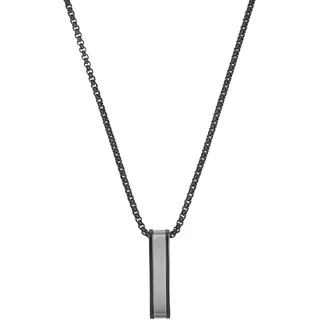 Tom Tailor Kette mit Anhänger Edelstahl Schwarz
