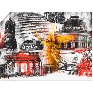 Poster »Berlin Skyline Abstrakte Collage«, Architektonische Elemente, (1 St.), 12646720-0 schwarz B/H: 60 cm x 45 cm