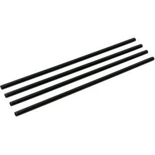 Fackelmann Mehrweg-Trinkhalme Ø 6 mm, Wiederverwendbare Strohhalme für jeden Anlass, umweltfreundliche Trinkröhrchen, Halm für Milchshakes (Farbe: Schwarz), Menge: 1 x 50er Set