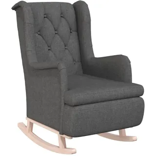 vidaXL Schaukelsessel 64,5 x 100 x 91 cm Grau mit ergonomischer Polsterung