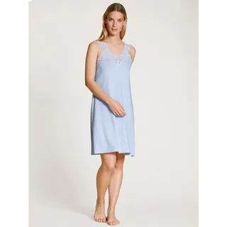 CALIDA Nachthemd Elegant Dreams Damen (1-tlg) 95cm Länge, seidig weich, fließend, feine Spitze blau XXS (32/34)