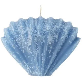 Broste Copenhagen Seashell Muschel Skulptur-Kerze 1 St. blau