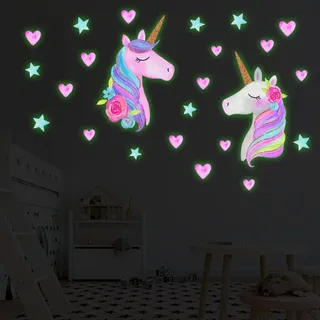 Einhorn-regenbogen-wandtattoos, Sternen- Und Wolken-wandtattoos