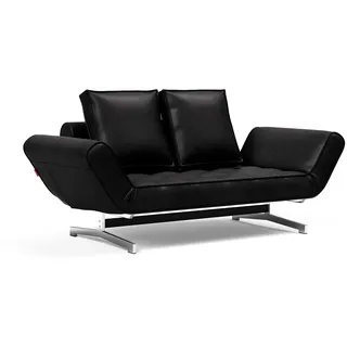 Innovation Living Schlafcouch Kunstleder 2-Sitzer Schwarz