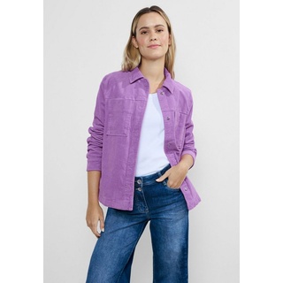 Cecil Outdoorjacke Cecil Cord Overshirt in Sporty Lilac (1-St) Taschen lila L (42)CONCEPT Mode