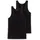 Unterhemd Authentic Undershirts Schwarz Baumwolle Medium Herren