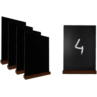 ALLboards doppelseitige A5 Kleine Tafeln 4 Stück Set mit Staffelei, Dekorativ Deko, Kreidetafel