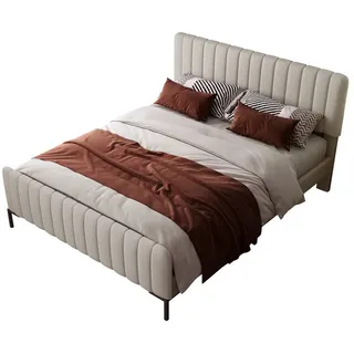 Flieks Polsterbett 180 x 200 cm Beige/Grau