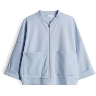 OPUS Damen Sweatshirt | Sweatjacke GOPTA Loose im angesagten Blouson Look Oxford Blue, 44 - 44