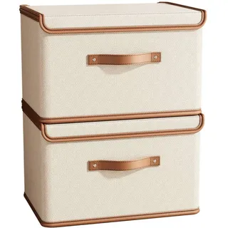 Aufbewahrungsboxen Mit Deckel, Kleiderboxen Mit Griffen, Kleiderorganizer, 2er-pack, Größe M