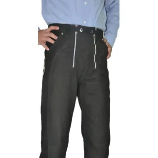 Fuente Leather Wears Lederhose Zimmermannshose Lederjeans lang Herren -Schwarz schwarz 35