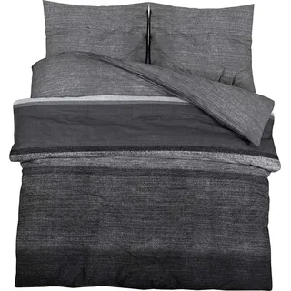 vidaXL Damari Baumwolle Grau 240 x 220 cm + 60 x 70 cm