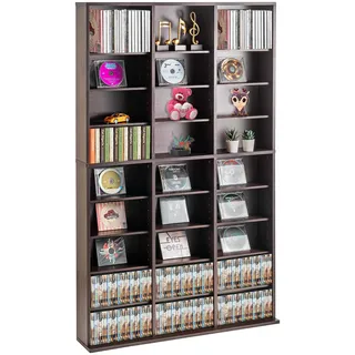 Vevor CD-Regal 9-lagig 27 Fächer Espresso