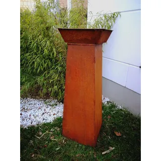 Zen Man Garten Edelrost Feuerschale Pflanzschale rost 40cm1mm mit Ständer Klappbar Konus H100*26 * 40cm 1.2mm 101635