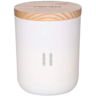 Rento Duftkerze Birch Birke 100% Sojawachskerze im weissen Glas mit Holzdeckel 120g 24Std