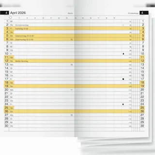 Rido rido® idé® 70-45 600 006 Ersatzkalendarium Taschenkalender Miniplaner d 15 2026 | 87×153 mm