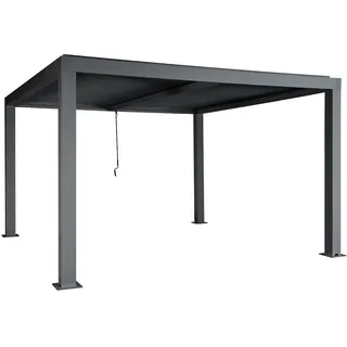 Mendler Pergola HWC-L46 3 x 4 m Grau