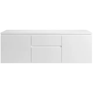 vente-unique Waschbeckenunterschrank, Weiß, - 150 cm, - JIMENA II