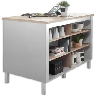 Stella Trading Unterschrank Kücheninsel Bilberry 138 x 90 x 75 cm Weiß