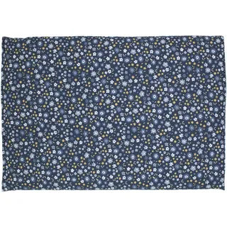 GIRAFFENLAND Kirschkernkissen 30 x 20 cm, Bio Stoff "Blümchen-blau" - Als Wärmekissen & Kältekissen - Körnerkissen für Mikrowelle und Backofen - 30x20cm, Kirschkerne, 600g