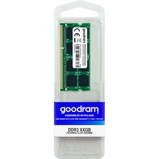 GoodRam 8GB, SO-DIMM), DDR3-1600 CL11 (GR1600S3V64L11/8G)