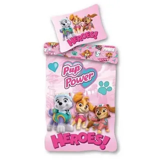 PAW PATROL Kinderbettwäsche Paw Patrol Heroes! Bettwäsche 140x200cm Kinder rosa