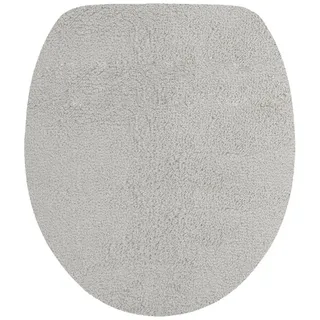 NYVI Badematte WC Deckelbezug mit Gummizug NYVISpa Lasalle Toilettendeckelbezug, Höhe 20 mm, Polyester, Rutschfest, Saugstark, Schnell Trocknend, Fußbodenheizung geeignet weiß 38 cm x 48 cm x 20 mm