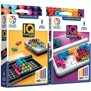 Smart Games - Iq Puzzler Pro + Iq XOXO | Geduldsspiele Für Kinder Ab 6 Jahre | Logik- und Geschicklichkeitsspiele