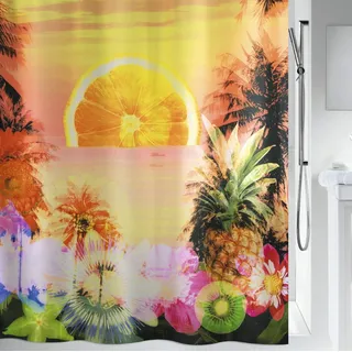Spirella Duschvorhang Sonnenuntergang 180 x 200 cm beige