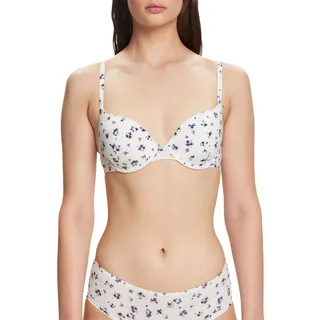 ESPRIT Damen Gepolsterter BH Printed Micro RCS Sexy Pad, Off White 3, 80D - 80D