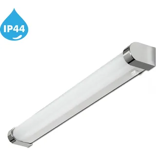 Kwazar Luminaire LED Wandlampe 60 cm Badleuchte wand 15W Wandbeleuchtung 4000K Moderne Spiegelleuchte Küche Küchenlampe ULKE mit Schalter Sehr Hell – Silber