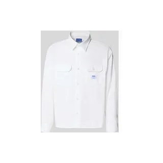 Oversized Freizeithemd aus reiner Baumwolle Modell 'EKYNONE', Weiss, L