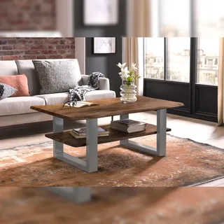 möbelliebling Couchtisch Braun Akazie 115 x 46 x 65 cm