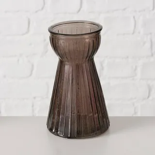 Boltze Glasvase HYACINTHA, geriffeltes Glas, 15 cm