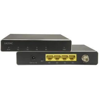 GIGA Copper - G.hn Wave2 EoC Bridge - Gigabit Ethernet Over Coax, Netzwerk über Koaxialkabel, 1600 Mbit/s, Latenz <1ms, 1x G4204C InHome