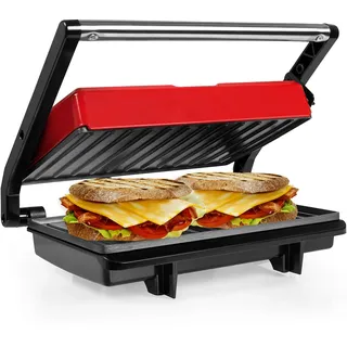 Gotoll Kontaktgrill, Sandwichtoaster,Panini Grill, Panini Sandwich Maker, Elektrogrill Multifunktion, kleine Tischgrill, Antihaftbeschichtung, Leuchtanzeige, 750 W, MEHRWEG