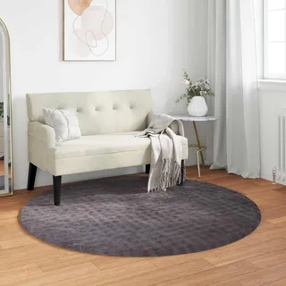 Bereichsteppiche Rund Sirolo Anthrazit Ø 160 Cm Polyester