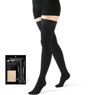 VARCOH Kompressionsstrümpfe Damen , Kompressionsstrümpfe Herren, stützstrümpfe damen am für geeignet Schwangerschaft und Krampfadern (Black,XL)