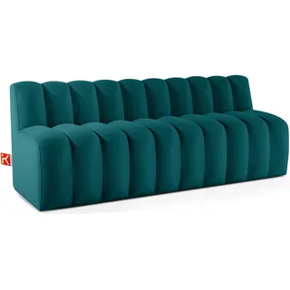 KONSIMO® Sofa CORDA Einzelsofa, Küchensofa, Polsterbank, Küchenbank, Breite: 200 cm, hergestellt in der EU, moderne Eleganz, ideal für Restaurantbereiche blau 203 cm x 78 cm x 71 cm