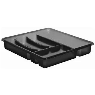Rotho Besteckkasten 6 Fächer anthrazit 39 x 32 x 6 cm Kunststoff